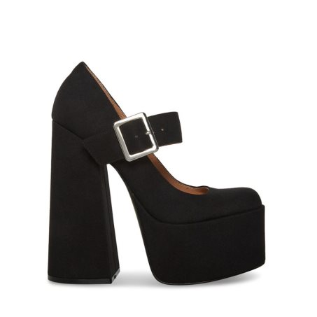 Black Steve Madden Plaza Women's Heels | PH 4280MJU